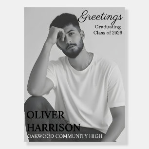 Class of 2026 Male Graduation Photo Welcome Poster