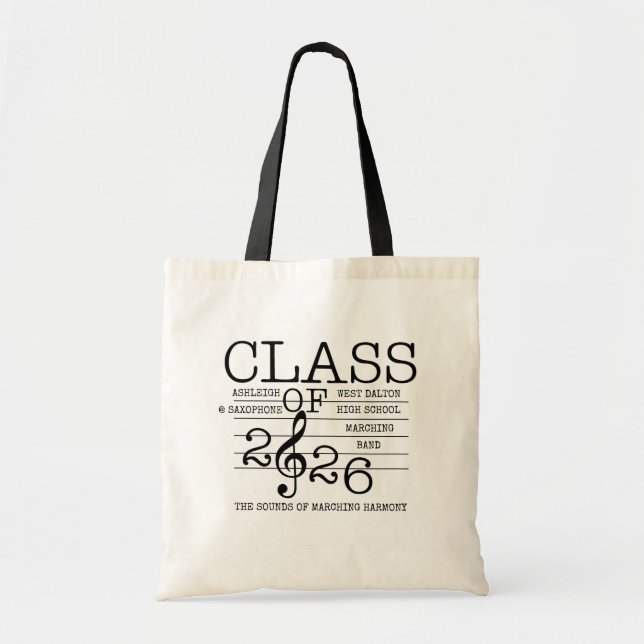 Class of 2026 Marching Band Tote Bag (Front)