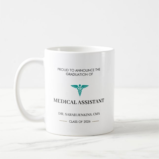 Class of 2026 Medical Assistant CMA Graduation  Coffee Mug (Left)