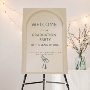 Class of 2026 Medical School Invite   Elegant Navy Foam Board