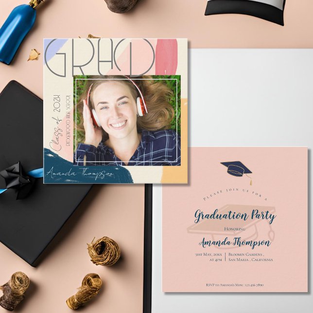 Class of 2026 Mini Photo Graduation Invitation (Class of 2025 Mini Photo Graduation Invitation)