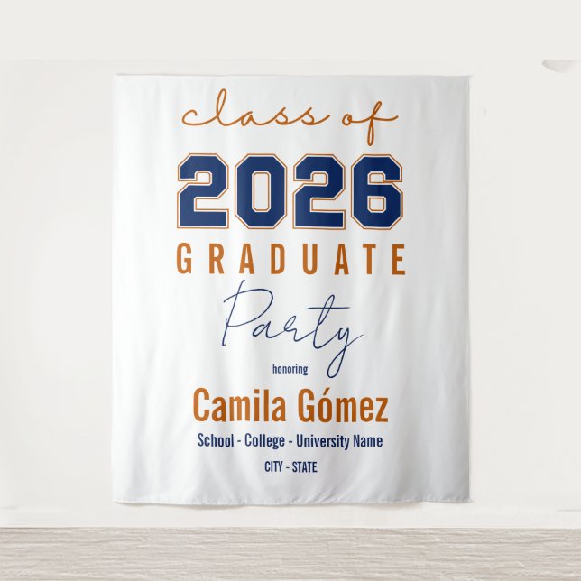 Class of 2026 Minimalist Graduation Backdrop (Front)