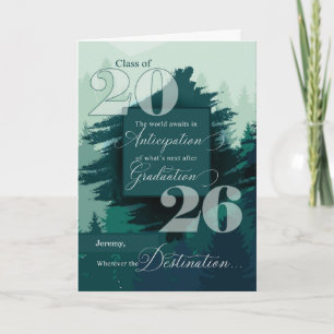 Class of 2026 Mountain Theme Graduation Card