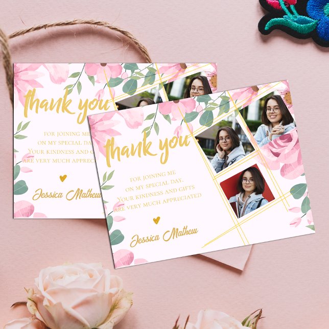 Class of 2026 Multi Photo Graduation Thank you Postcard (Class of 2025 Multi Photo Graduation Thank you Postcard)