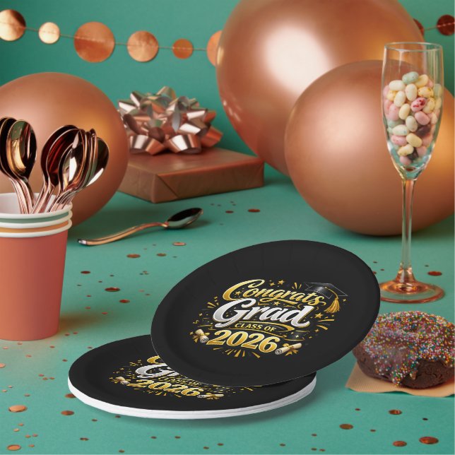 Class of 2026 paper plates (Multi)