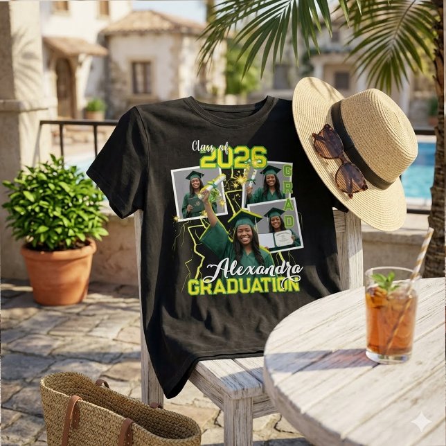 Class of 2026 Photo Collage Graduation T-Shirt (Creator Uploaded)