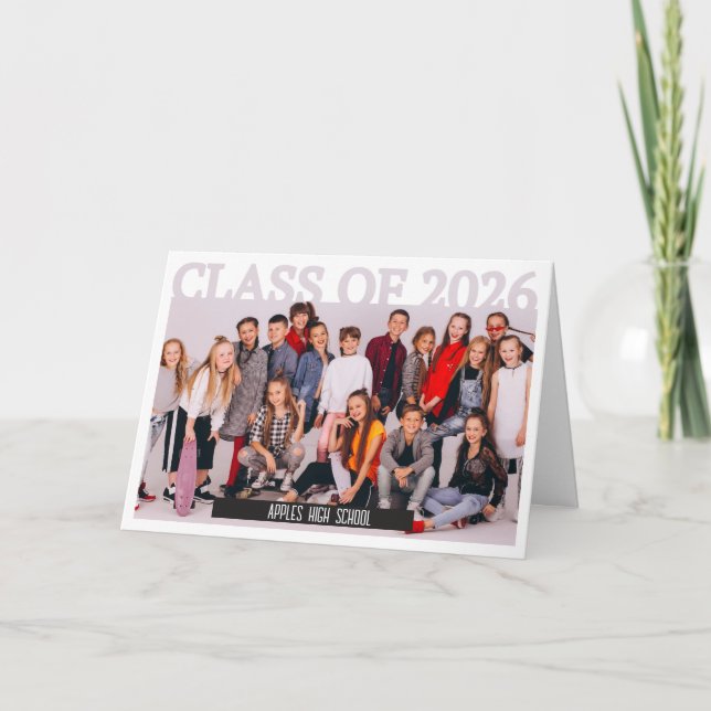 Class of 2026 Photo Graduation Announcement Card (Front)