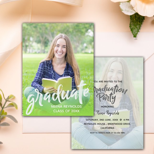 Class of 2026 Photo Graduation Mini Invitation (Class of 2025 Photo Graduation Mini Invitation)