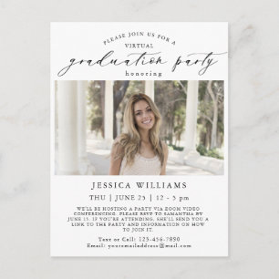 Class of 2026 Photo VIRTUAL Graduation Party Postcard
