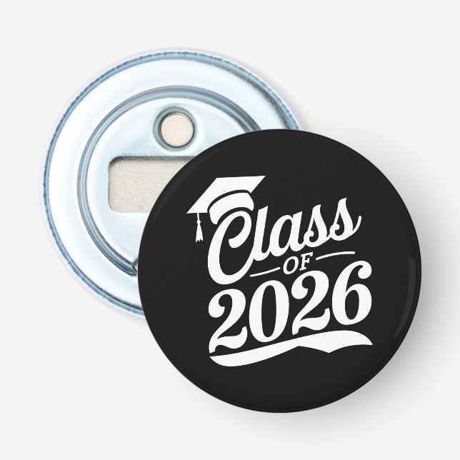 Class Of 2026 Proud Graduate Graduation Bottle Opener (Front)