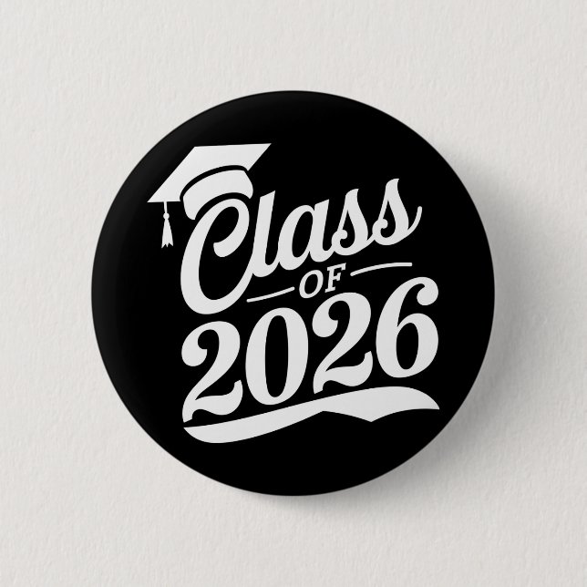 Class Of 2026 Proud Graduate Graduation Button (Front)