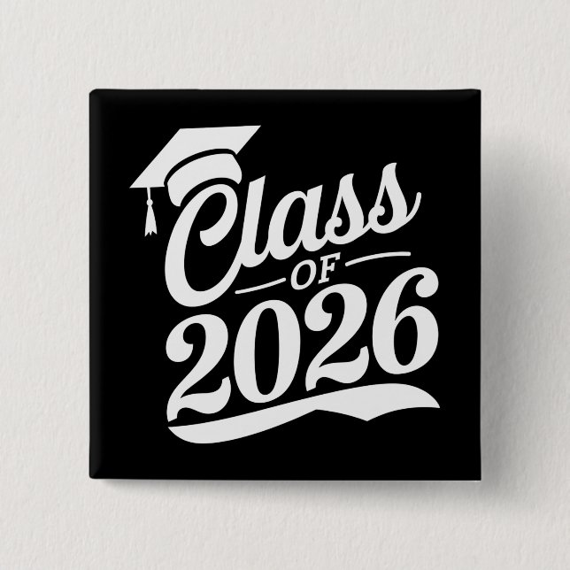 Class Of 2026 Proud Graduate Graduation Button (Front)