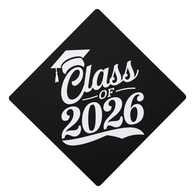 Class Of 2026 Proud Graduate Graduation Cap Topper (Front)
