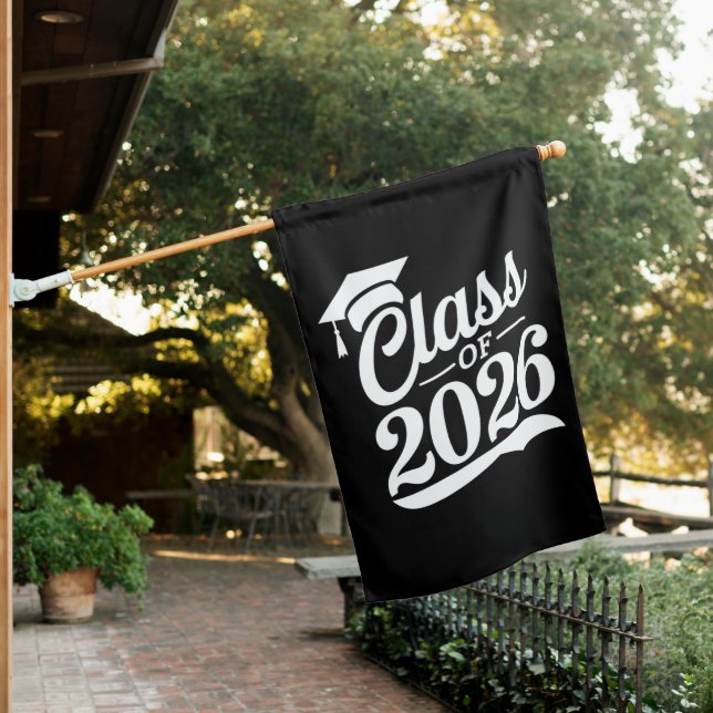 Class Of 2026 Proud Graduate Graduation House Flag (In SItu)