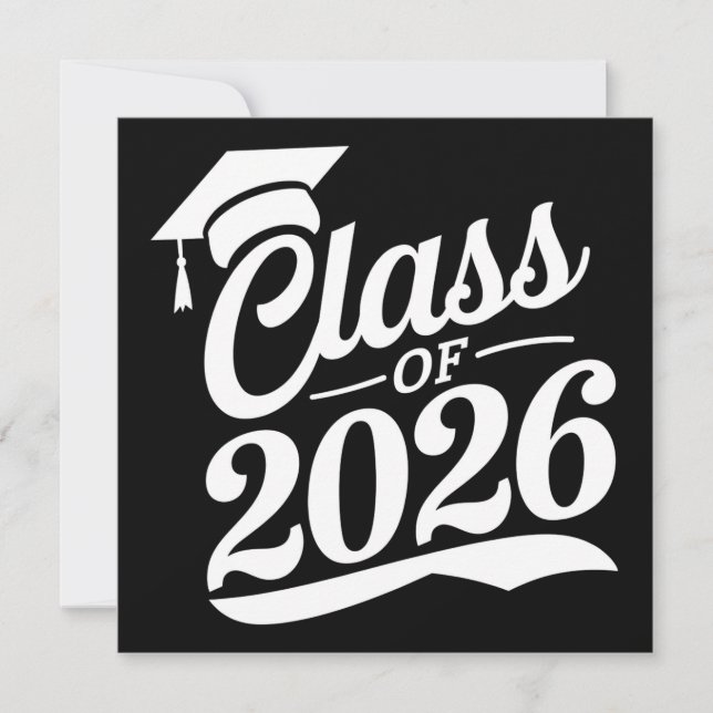 Class Of 2026 Proud Graduate Graduation Invitation (Front)