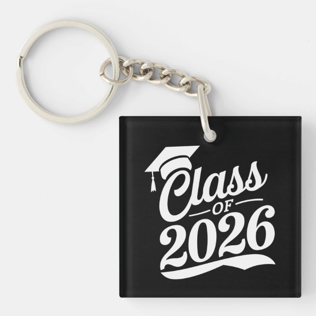 Class Of 2026 Proud Graduate Graduation Keychain (Front)