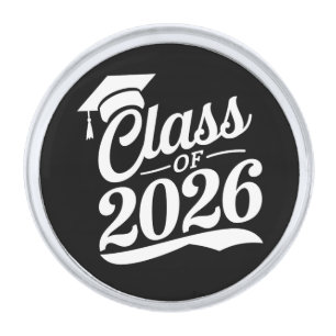 Class Of 2026 Proud Graduate Graduation Silver Finish Lapel Pin