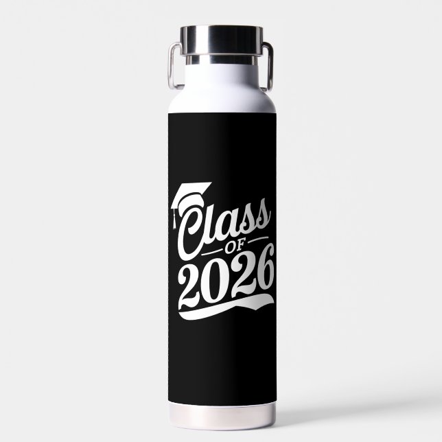 Class Of 2026 Proud Graduate Graduation Water Bottle (Front)