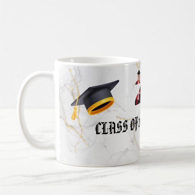 Class of 2026 Proud Mom Mug, Personalized Name  Coffee Mug (Left)