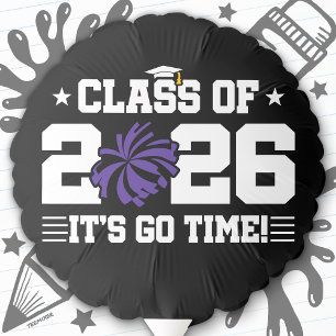 Class of 2026 Purple Cheer Graduation It’s Go Time Balloon