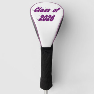 Class of 2026 purple typography graduation  golf head cover