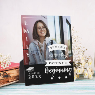 Class Of 2026 Quote Photo Graduation Announcement Plaque