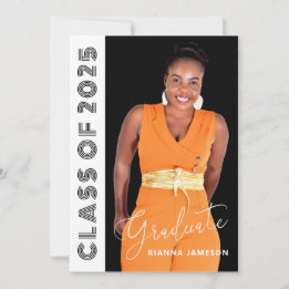 Class Of 2026 Retro Glam Photo Graduation Party Invitation