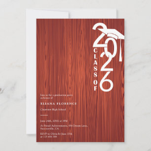 Class of 2026 Rustic Elegant Graduation Invitation