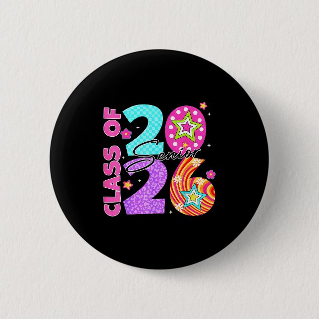 Class of 2026 senior 2026 graduation for student button (Front)
