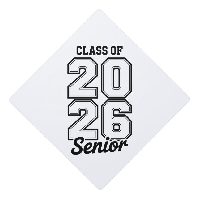 Class Of 2026 Senior 26 Graduation Graduate Cap Topper (Front)
