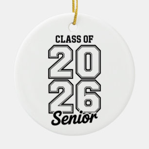 Class Of 2026 Senior 26 Graduation Graduate Ceramic Ornament