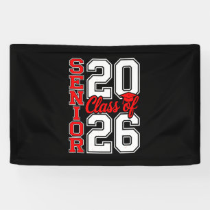 Class Of 2026 Senior 26 Red Graduation Graduate Banner