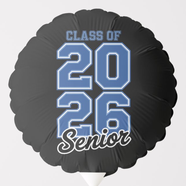 Class Of 2026 Senior Blue Graduation Graduate Balloon (Front)