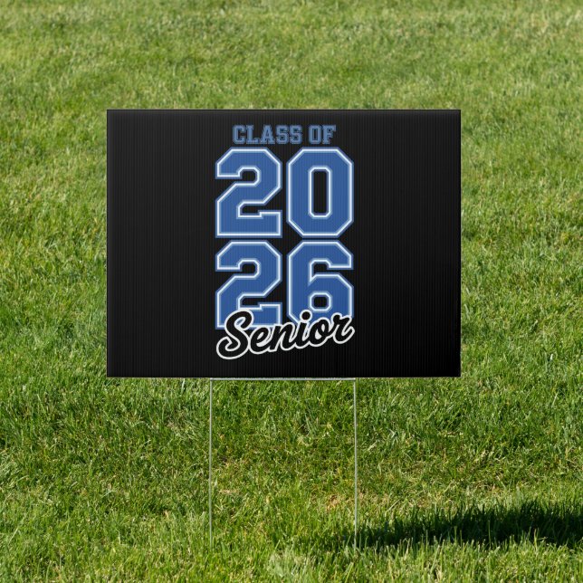 Class Of 2026 Senior Blue Graduation Graduate Sign (Insitu)