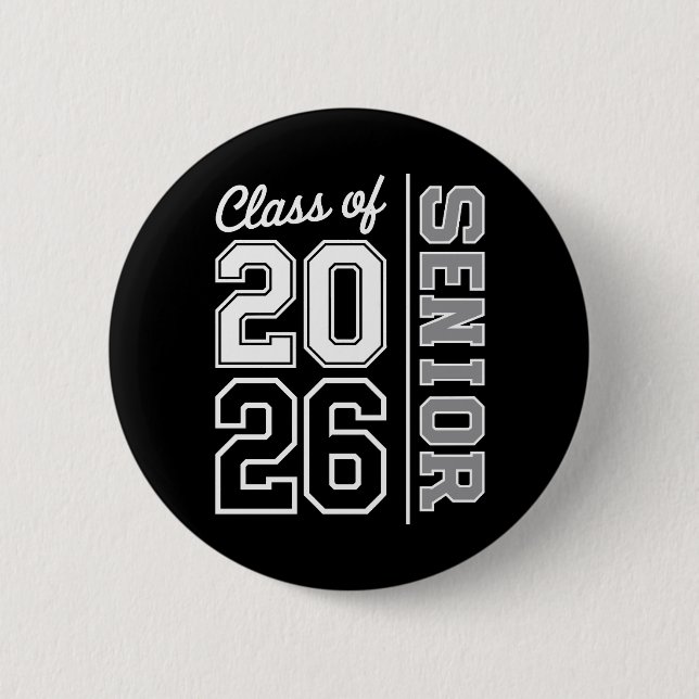 Class Of 2026 Senior Graduation 26 Graduate Button (Front)