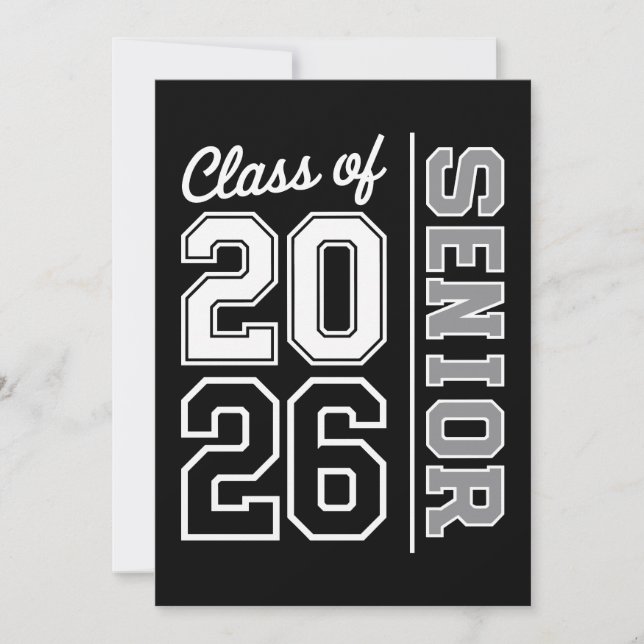 Class Of 2026 Senior Graduation 26 Graduate Invitation (Front)