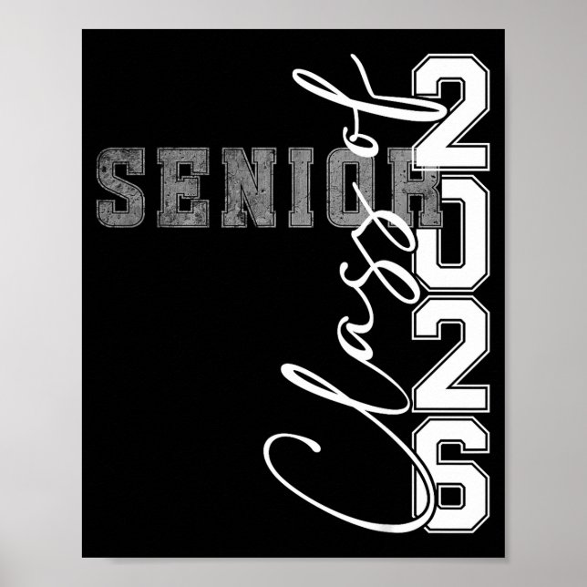 Class of 2026 senior graduation from high school poster (Front)