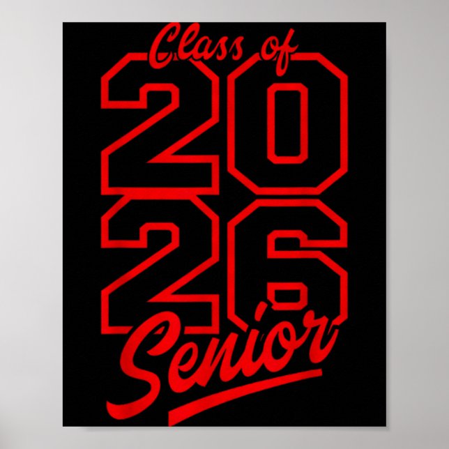 Class of 2026 senior graduation high school senior poster (Front)