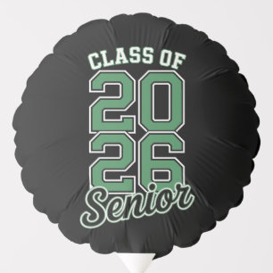 Class Of 2026 Senior Green Graduation Graduate Balloon
