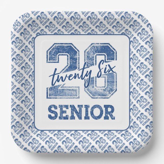 Class of 2026 Senior Paper Plates (Front)