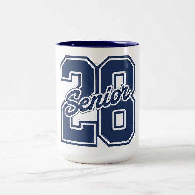 Class of 2026 Senior Pride Typography  Two-Tone Coffee Mug (Center)