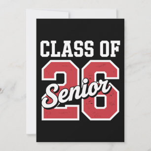 Class Of 2026 Senior Red Graduation 26 Graduate Announcement