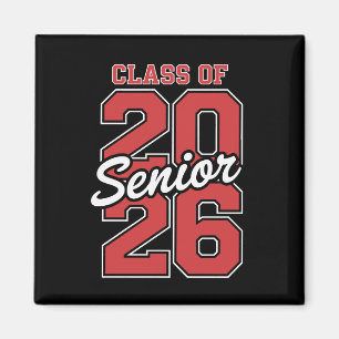 Class Of 2026 Senior Red Graduation 26 Graduate Magnet