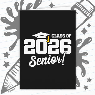 Class of 2026 Senior Varsity Graduation Fun Quote Card