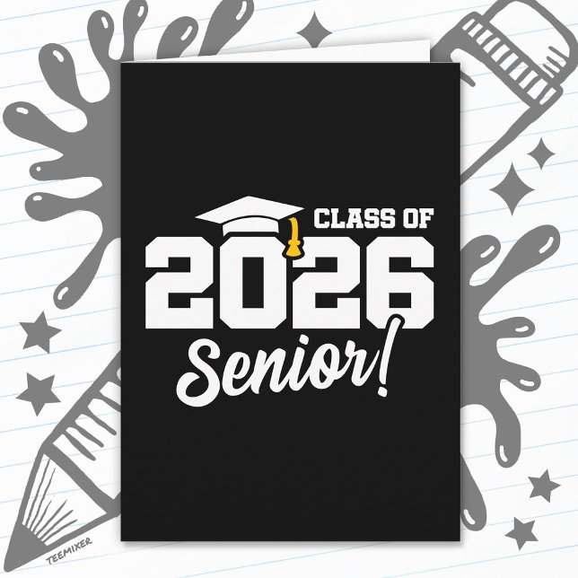 Class of 2026 Senior Varsity Graduation Fun Quote Card (Creator Uploaded)