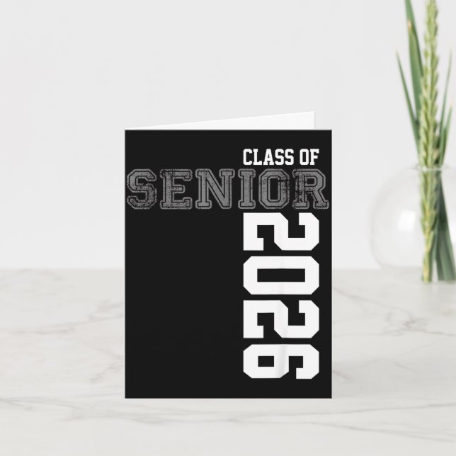 Class of 2026 senior year 26 graduation  card (Front)