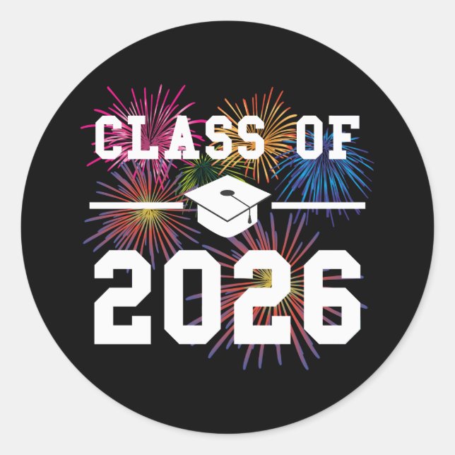 Class Of 2026 Senior Year Classic Round Sticker (Front)