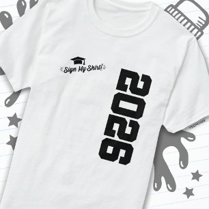 Class of 2026 Sign My Shirt Graduation Vertical