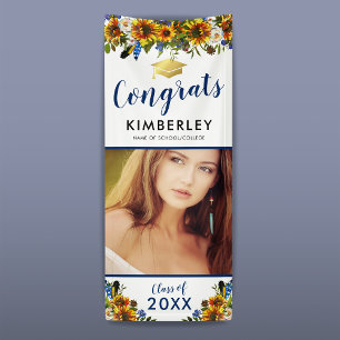 Class of 2026 Sunflower Congrats Graduation Banner