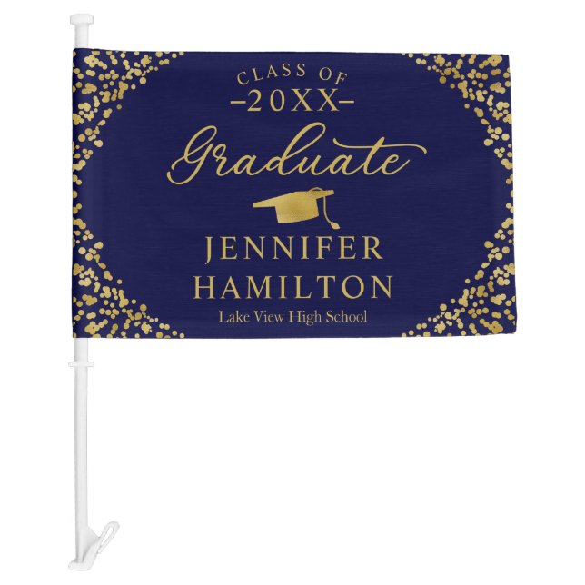 Class of 2026 University & High School Parade Car Flag (Front)